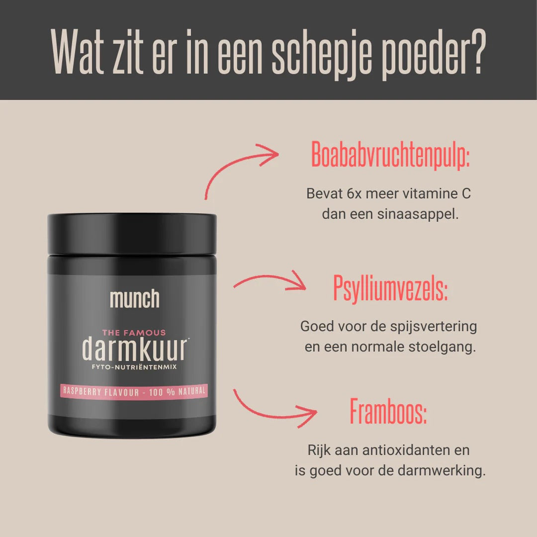 Darmkuur MUNCH Framboos - pot 150g